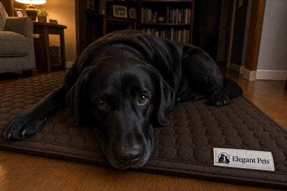 Happy dog on the CoolRest cooling mat